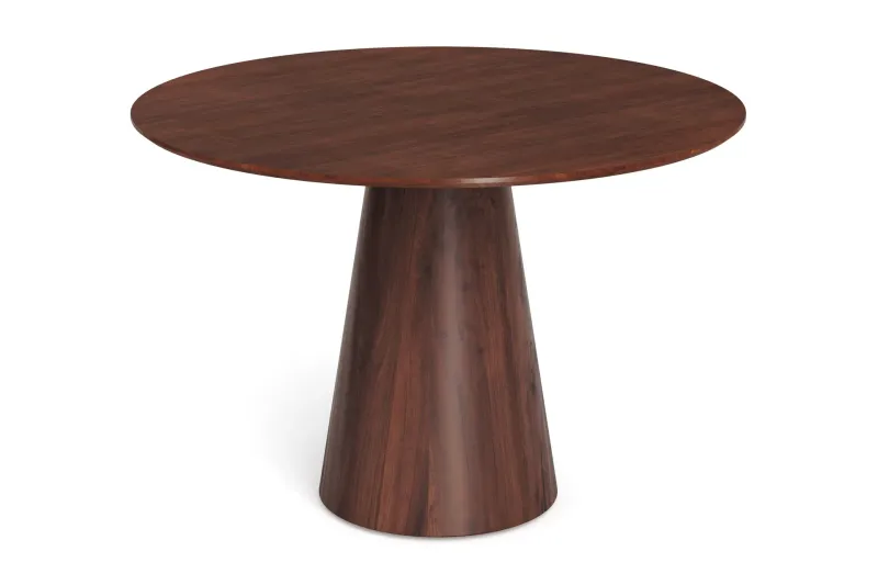 Siena Litet Matbord Runt 110cm Fanér - Valnöt — Bark