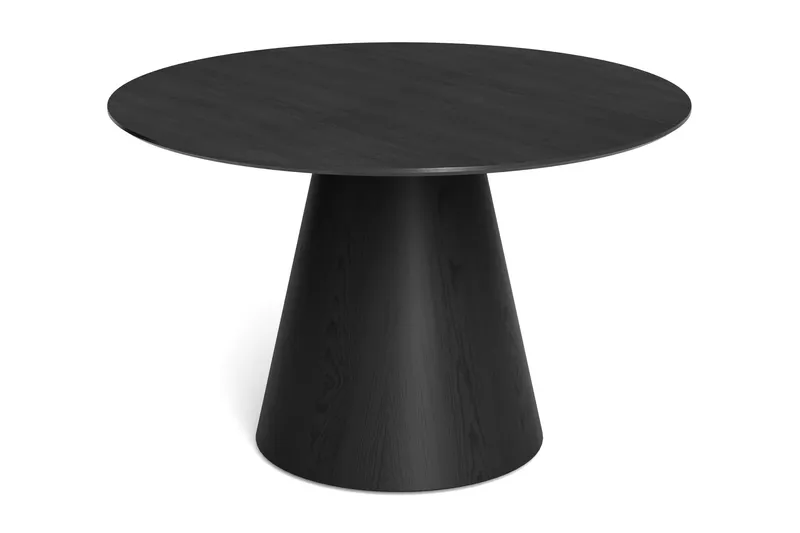 Siena Matbord Runt 130cm Fanér - Svart — Bark