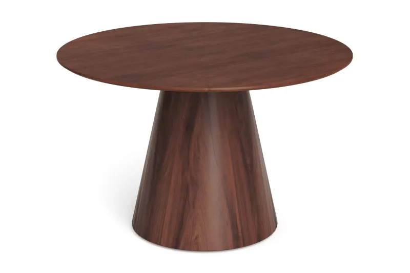 Siena Matbord Runt 130cm Fanér - Valnöt — Bark