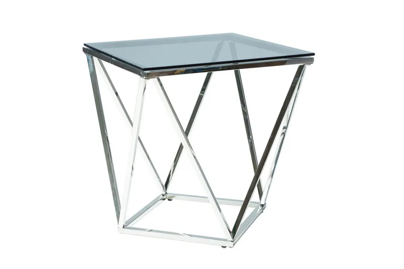 Silvero Sidobord 50 cm - Glas/Silver — Glas/Silver