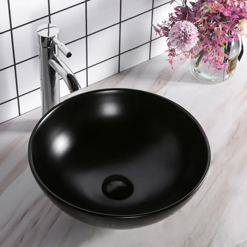 Skålformat handfat 40cm | Mattsvart yta | Lyxig design — Lyfco