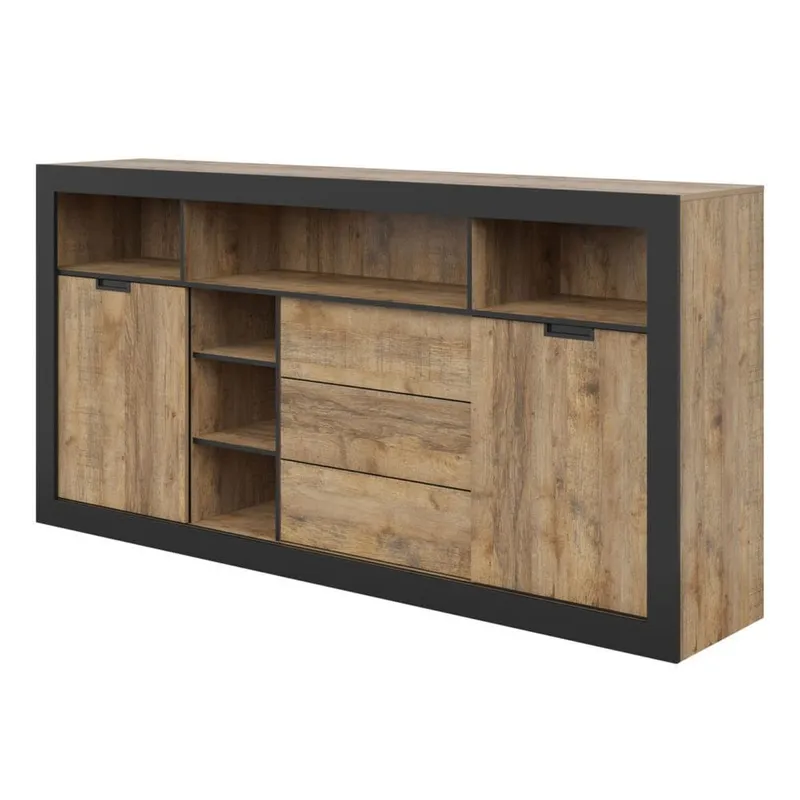 Skänk Tudor 2 dörrar med 3 lådor - 109 cm — 109 cm