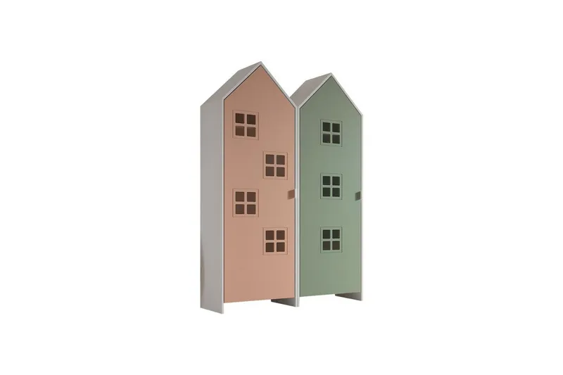Skåp Casami Brygge 2-delad med 2 dörrar Rosa/Grön - Rosa/Grön — Rosa/Grön