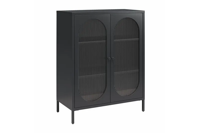 Skåp Luna 80x40x102 cm, Svart - 80x40x102 cm, Svart — Loft24
