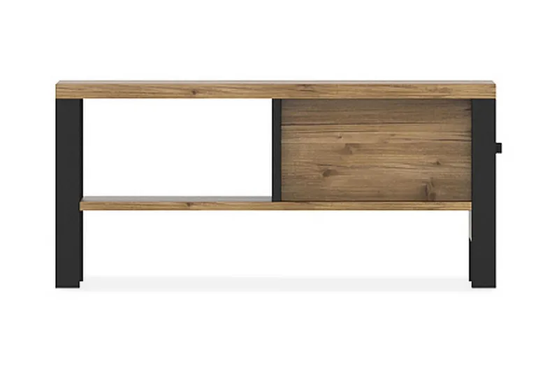 Skarebol Soffbord 90 cm - Svart/Trä/Natur — Svart/Trä/Natur