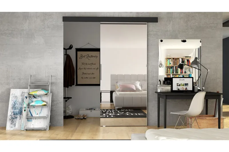 Skjutdörr ELVERUM LED-belysning - Svart (Art.nr 828067) — Svart