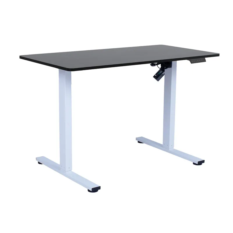 Skrivbord Ergo Fit med 1 motor 120x60x71,5-116 cm - Svart/vit — Svart/vit