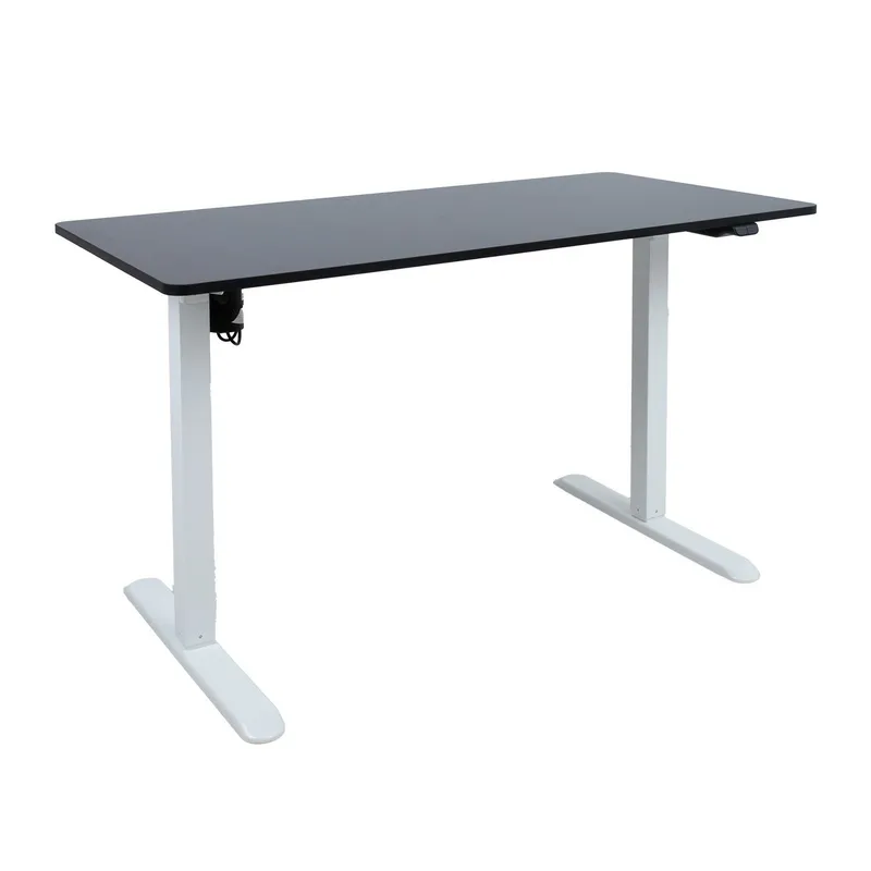 Skrivbord Ergo Light med 1 motor 120x60x73–118 cm - svart/vit — svart/vit