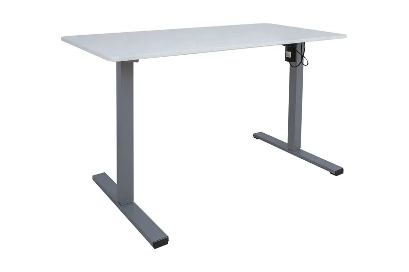 Skrivbord Ergo Optimal med motor 120x60 cm Vit/Grå