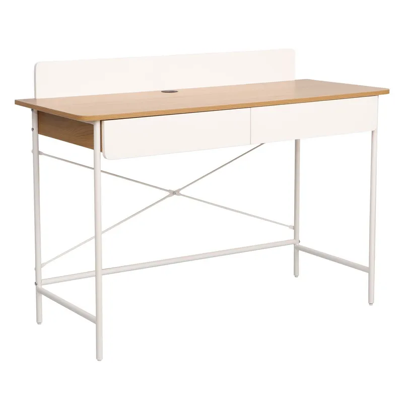 Skrivbord Ferdie 120x48x88 cm - ask/vit — ask/vit