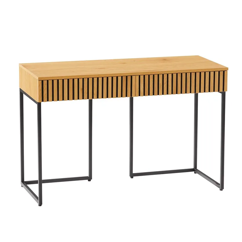 Skrivbord Hampton 120x50x79 cm melamin - ekbark / svart — ekbark / svart