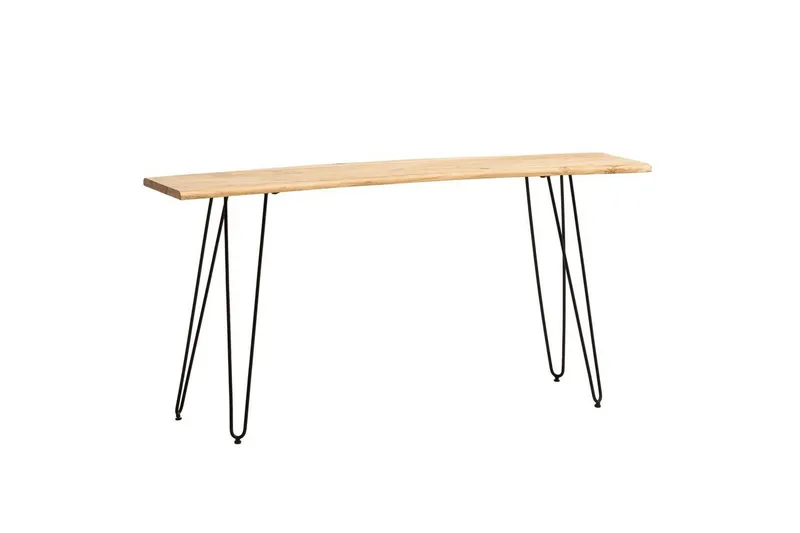 Skrivbord Wohnling Massivt trä 150 cm träd kant med hårnålben lantstil — Wohnling