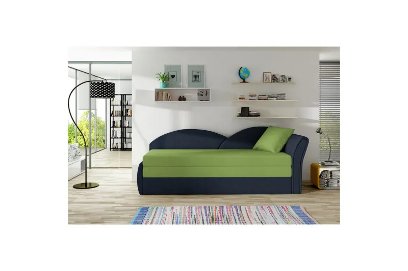 Soffa Eltap Aga 218x80x77 cm - Alova 42, Alova 79 Grön, Blå, Höger — Alova 42, Alova 79 Grön, Blå, Höger