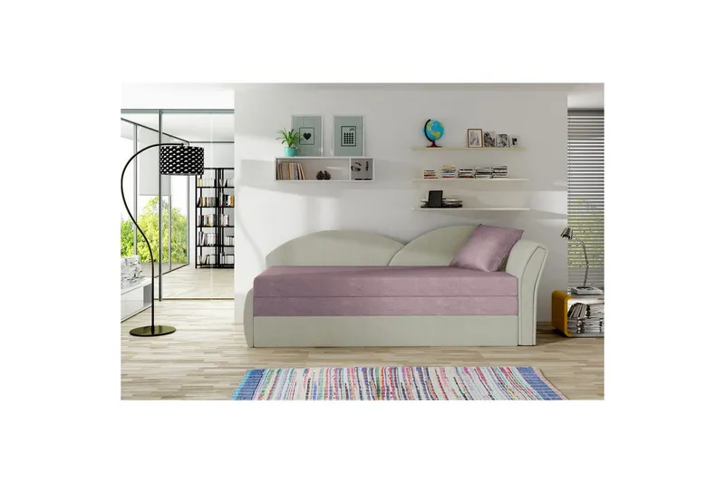 Soffa Eltap Aga 218x80x77 cm - Soro 61, Nubuk 21, Rosa, Beige, Höger — Soro 61, Nubuk 21, Rosa, Beige, Höger
