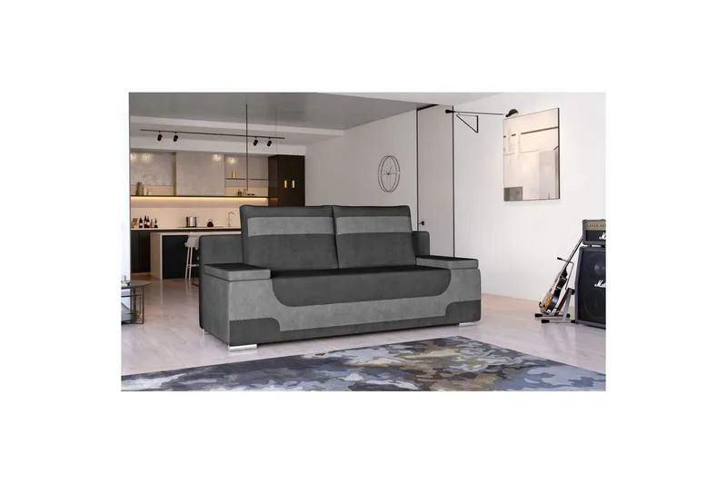 Soffa Eltap Area 200x90x92 cm - Dora 96, Dora 90, Svart, Grå — Dora 96, Dora 90, Svart, Grå