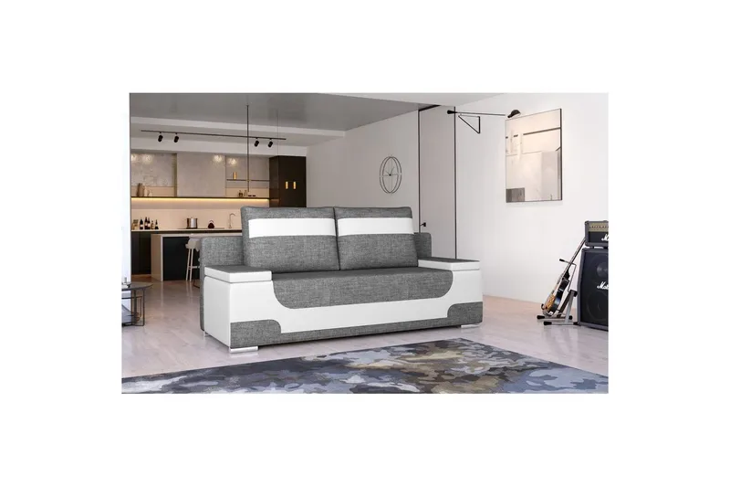 Soffa Eltap Area 200x90x92 cm - Sawana 05, Soft 17, Grå, Vit — Sawana 05, Soft 17, Grå, Vit
