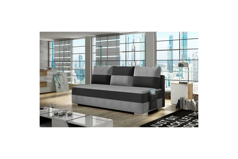 Soffa Eltap Atila 200x83x92 cm - Sawana 21, Soft 11, Grå, Svart — Sawana 21, Soft 11, Grå, Svart