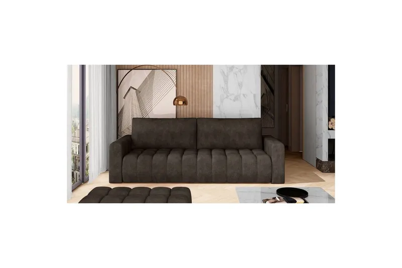 Soffa Eltap Lazaro 247x97x92 cm - Dora 28, Mörkbrun — Dora 28, Mörkbrun