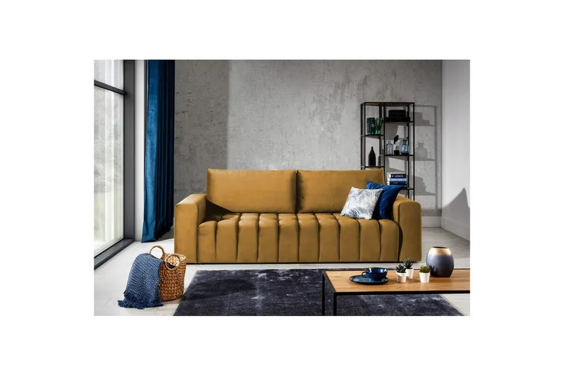 Soffa Eltap Lazaro 247x97x92 cm - Monolit 48, Gul — Monolit 48, Gul