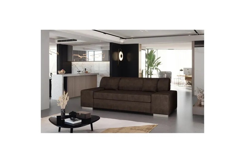 Soffa Eltap Porto - Dora 28, Mörkbrun, 3210x92x73 cm — Dora 28, Mörkbrun, 3210x92x73 cm