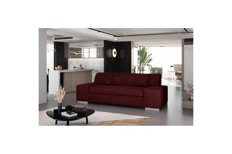 Soffa Eltap Porto - Mat Velvet 68, Röd, 3210x92x73 cm — Mat Velvet 68, Röd, 3210x92x73 cm