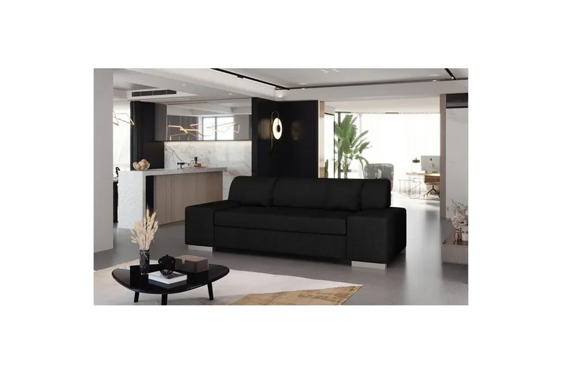 Soffa Eltap Porto - Sawana 14, Svart, 3210x92x73 cm — Sawana 14, Svart, 3210x92x73 cm