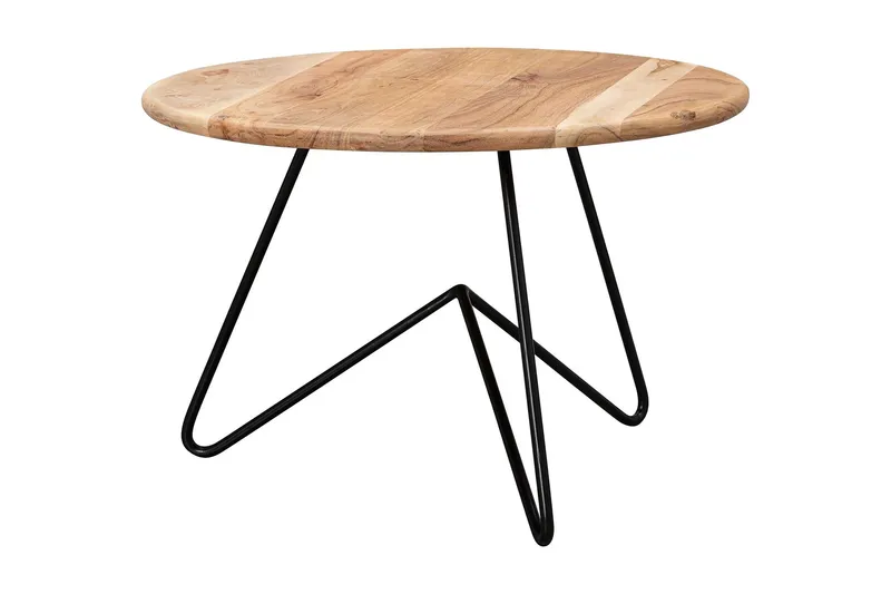 Soffbord Ariba 60 cm Runt - Akacia/Svart — Wohnling