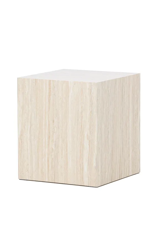 Soffbord Peach York Sofa Table 45x40x40 cm - Travertine Look Beige — Travertine Look Beige -