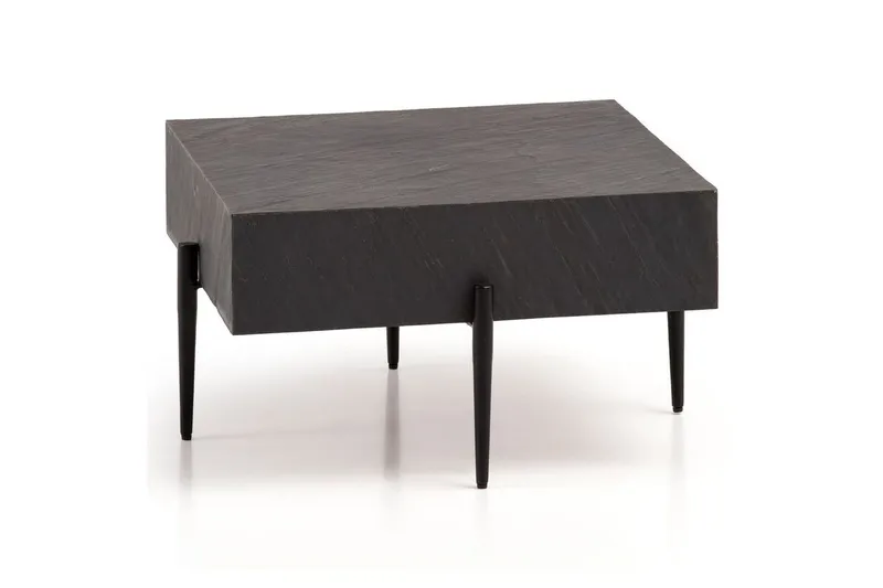 Soffbord Wohnling Massivt fyrkantigt trä i modern stenlook, modern — Wohnling