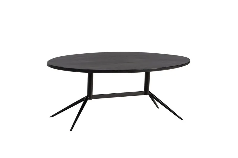 Soffbord Wohnling Massivt trä oval 90 cm modern — Wohnling