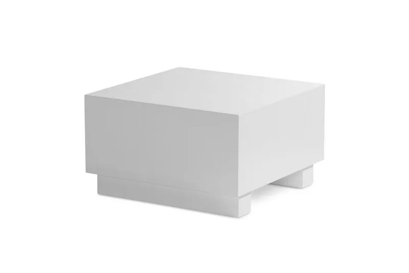 Soffbord Wohnling MONOBLOC modernt utseende, 60x60x35 cm, med släda ben Vit - Vit — Wohnling