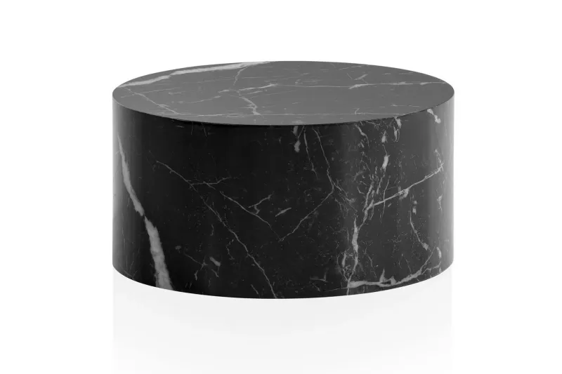 Soffbord Wohnling MONOBLOC rund 60 cm, modern stil Marmor Svart - Marmor Svart — Wohnling