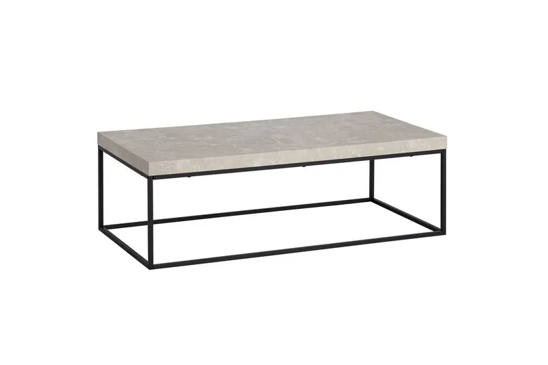 Soffbord Wohnling rektangulär 120 cm, stenoptik, modern look Beige - Beige — Wohnling