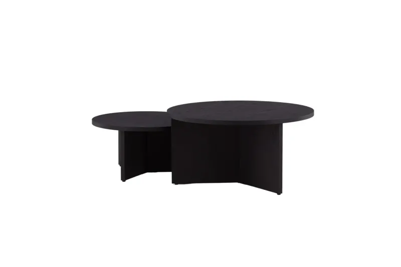 Soffbordset Saltö 2st Runda 85 cm/65 cm - Svart — Venture Home