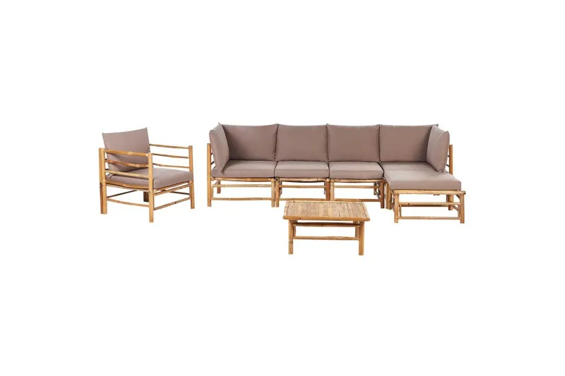 Soffgrupp Cerreto Beige/ljust trä - Beige/ljust trä — Beige/ljust trä