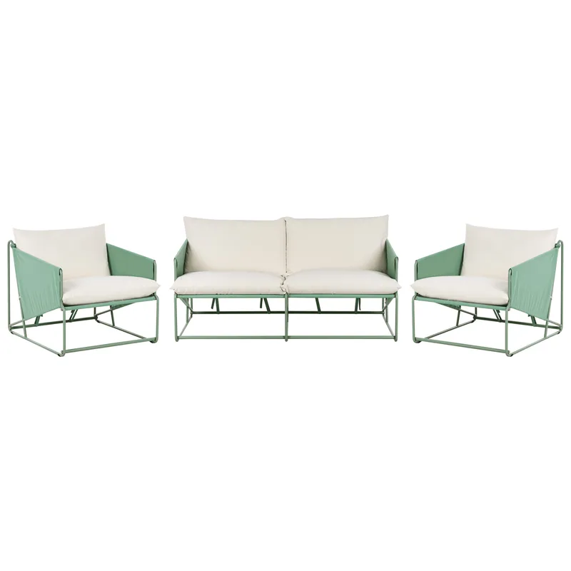 Soffgrupp utomhus 4-Sits Ponte - Grön/Beige — Grön/Beige
