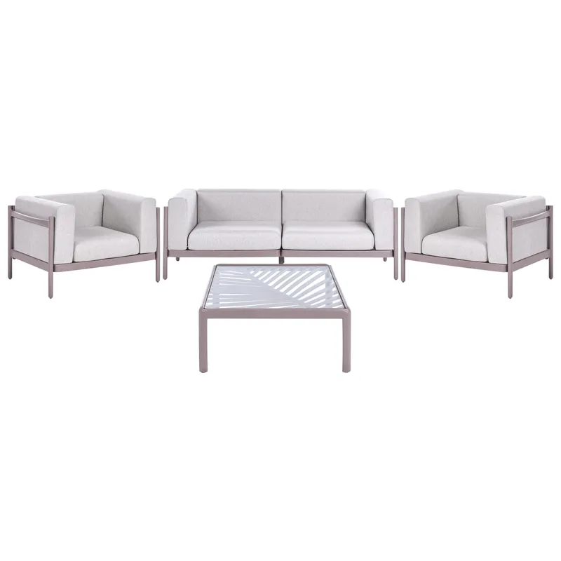 Soffgrupp utomhus med Bord 4-Sits Ferretti - Grå/Beige — Grå/Beige