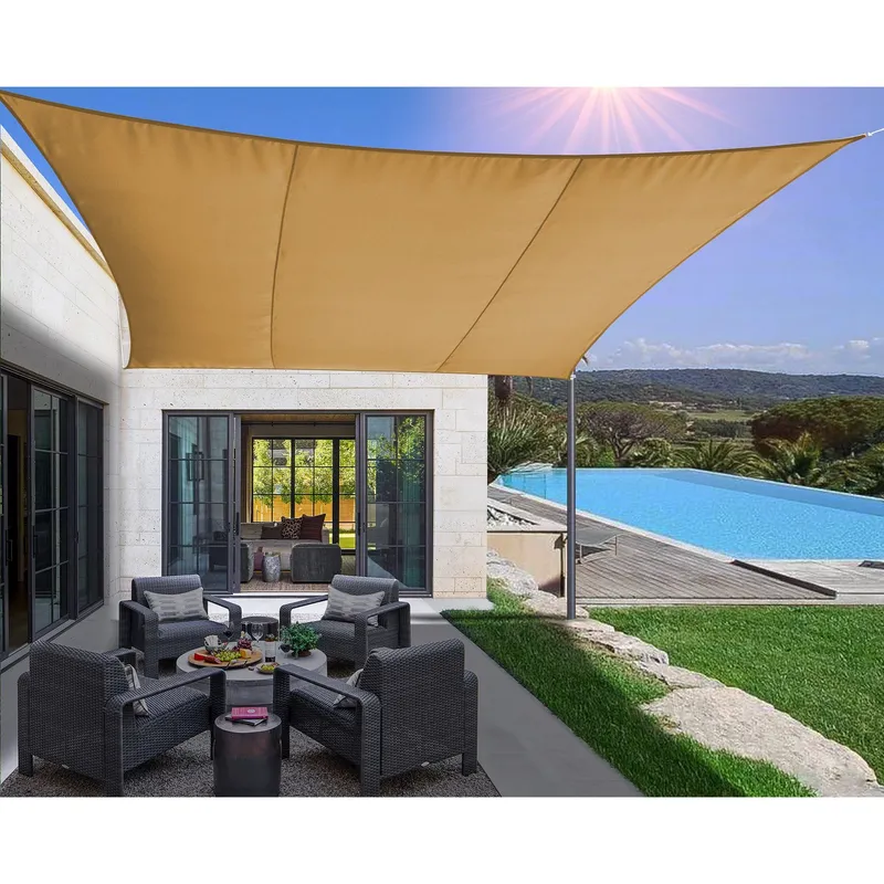 Solsegel 3x3m \| Kvadratiskt \| Beige