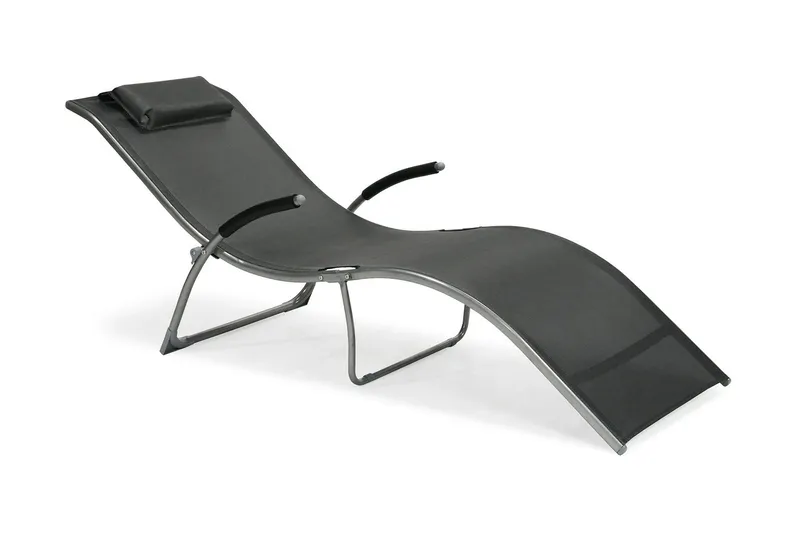 Solstol Batya 173x63x65 cm Grå Stålram