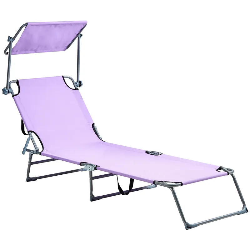 Solstol utomhus Foligno Stål - Violett/Silver — Violett/Silver