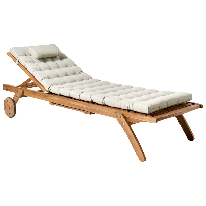 Solstol utomhus med Dyna Cesana Premium Akaciaträ - Brun/Beige (Art.nr 3432139) — Brun/Beige