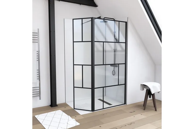 Sörby Duschvägg 130x195 cm - Svart — Svart