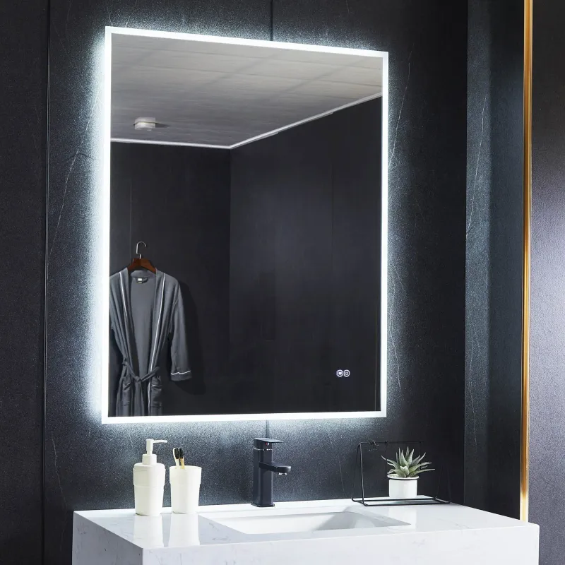 Spegel 60x80cm \| LED-belysning & anti-fog
