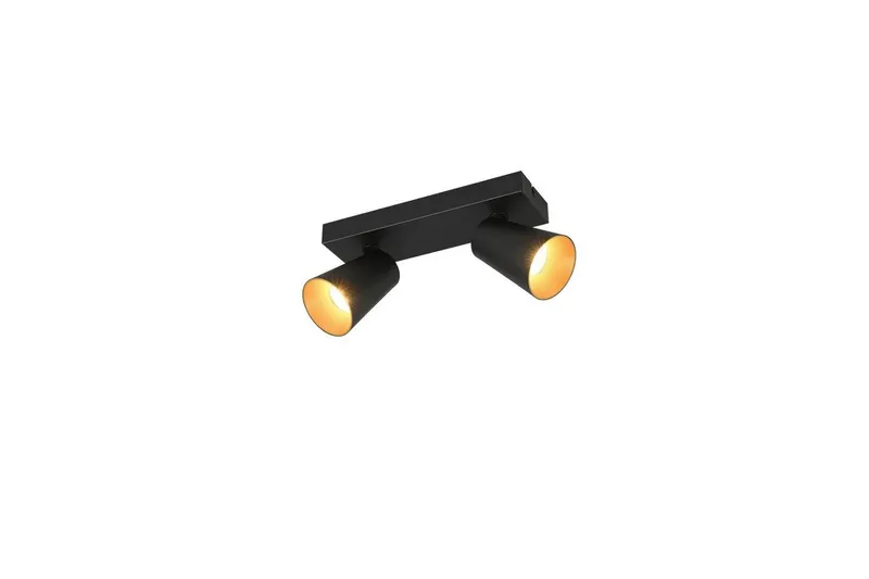 Spot TRIO Sharp 2-del, Mattsvart/guld - 2-del, Mattsvart/guld — Trio Lighting