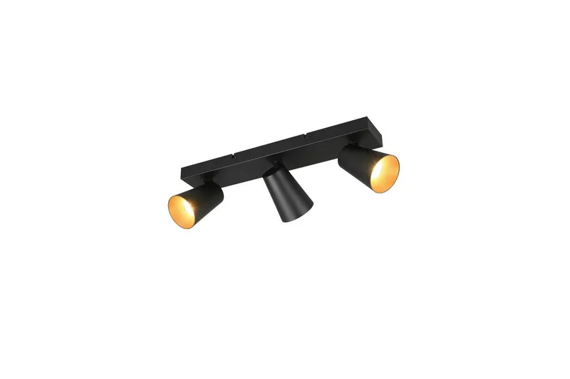 Spot TRIO Sharp 3-del, Mattsvart/guld - 3-del, Mattsvart/guld — Trio Lighting