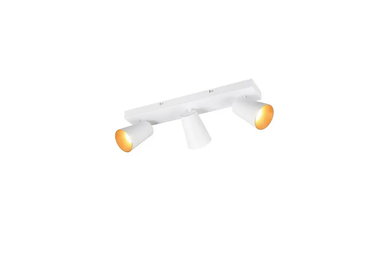 Spot TRIO Sharp 3-del, Mattvit/guld - 3-del, Mattvit/guld — Trio Lighting