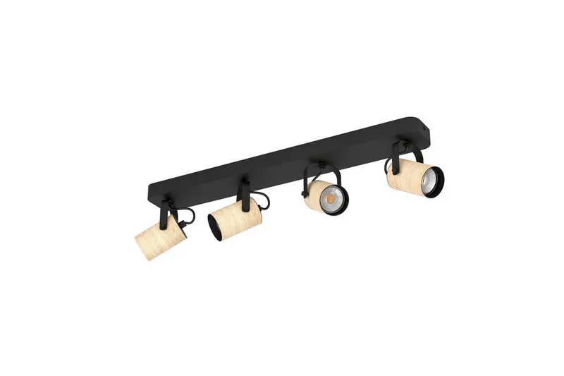 Spotlight Eglo Cayuca med 4 Lampor - Svart/Brun — Eglo
