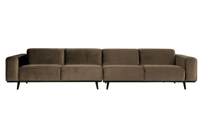 Statement 4-sits Sammetssoffa Large - Taupe (Art.nr 296966) — WOOOD