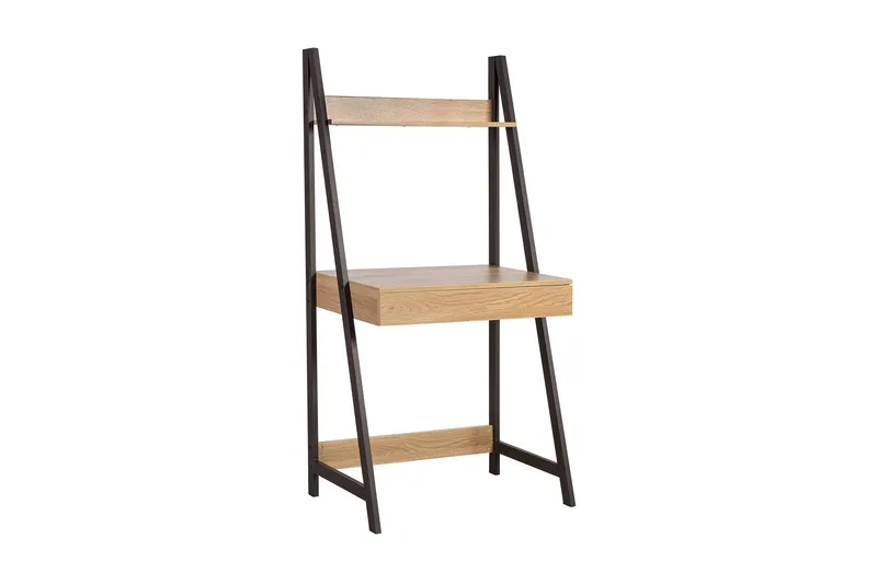 Stepan Skrivbord 74 cm med Förvaring Hylla - Brun/Trä/Natur — Brun/Trä/Natur