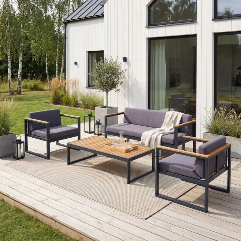 Stilren loungegrupp i Akacia | Lyfco Dalarö — Lyfco